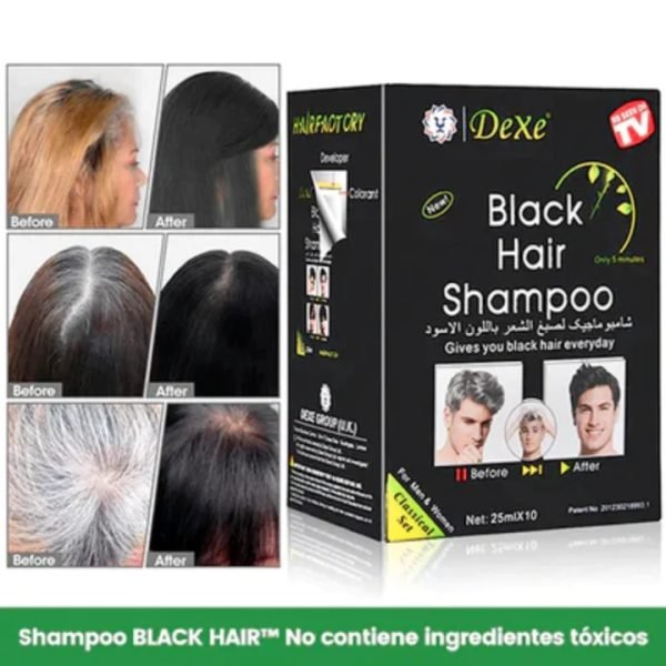 Shampoo Pinta Canas Negro 12unidad